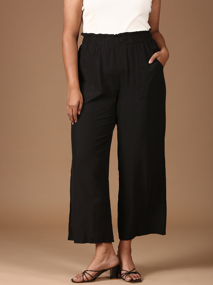Black Wide Leg Trousers