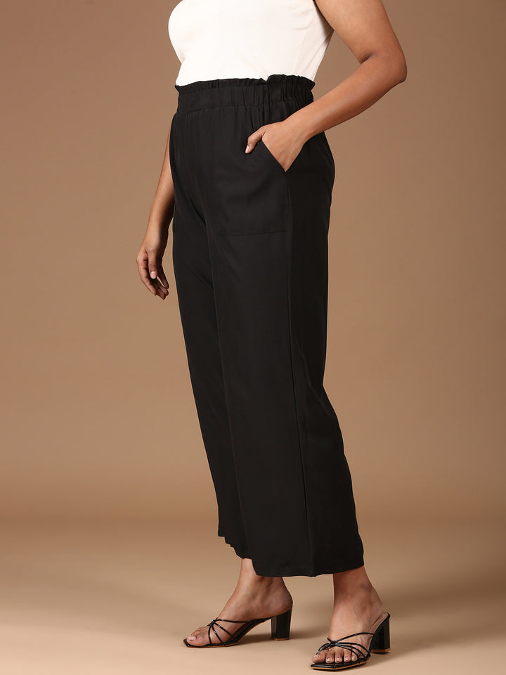 Black Wide Leg Trousers