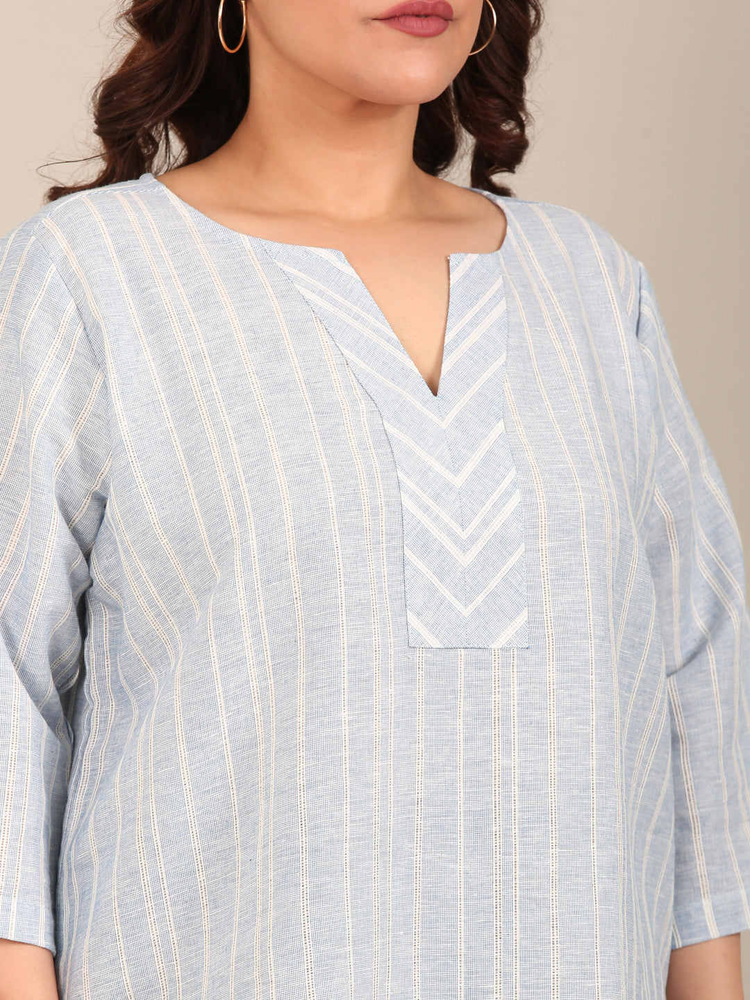 Classic Blue Striped Top