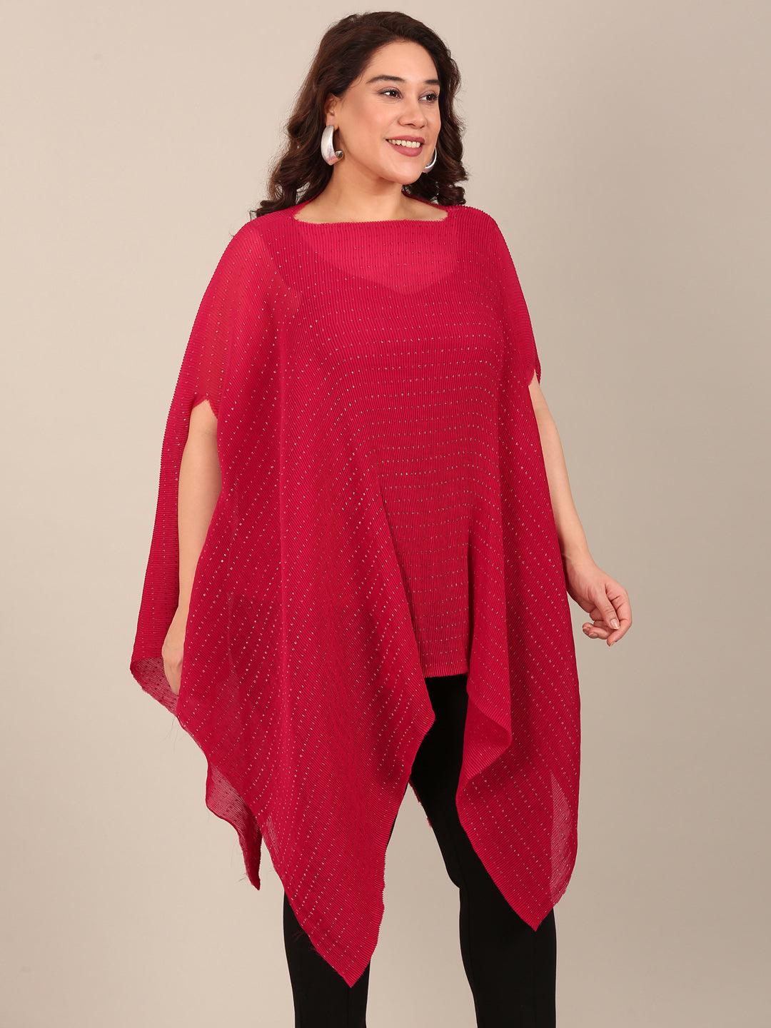 Pink Lurex Kaftan Tunic