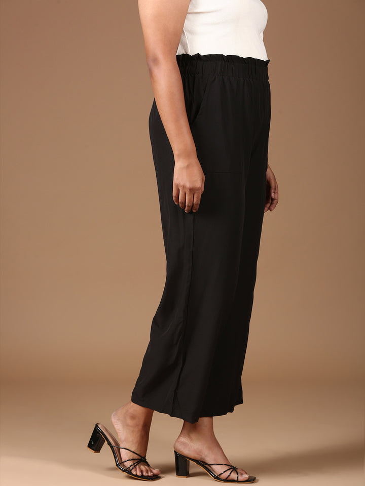 Black Wide Leg Trousers