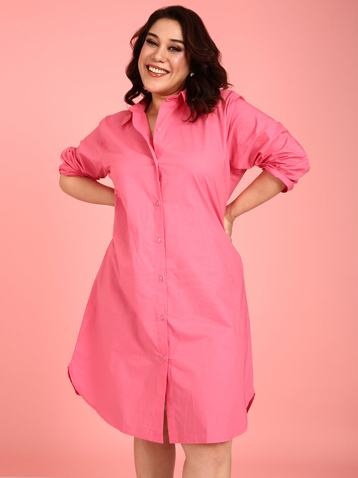 Cotton Poplin Shirt Dress