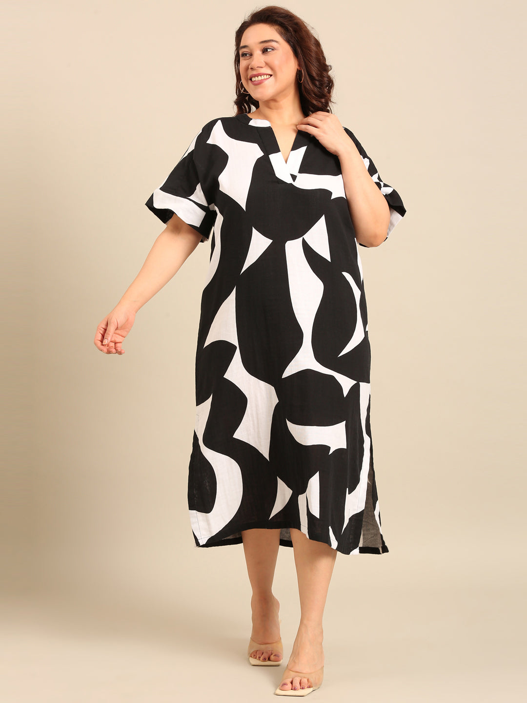 Cotton Drop Shoulder Maxi Dress