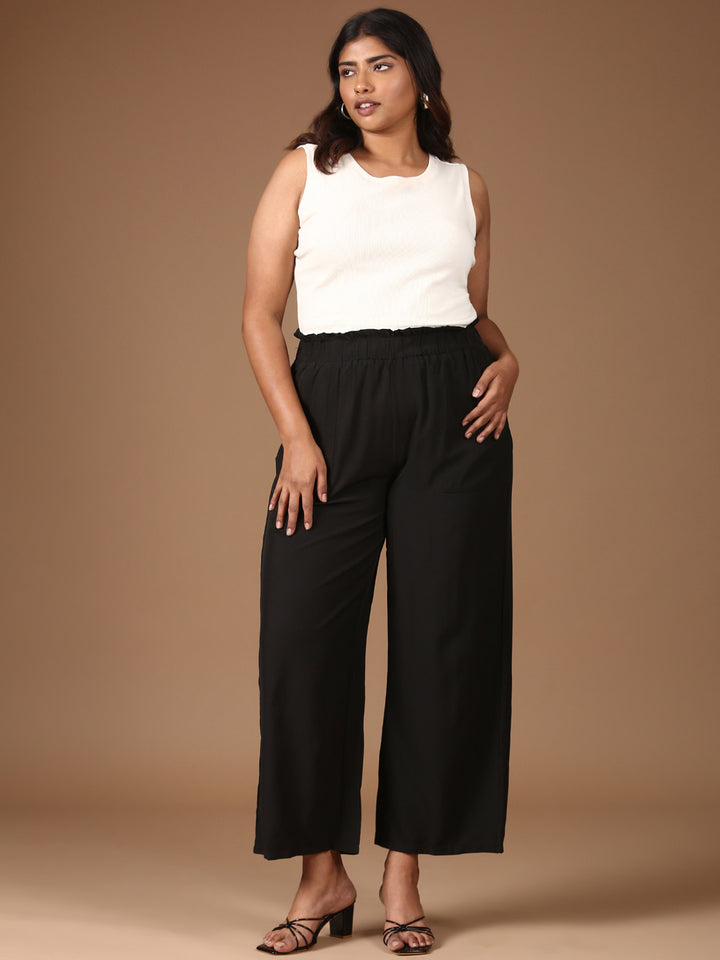 Black Wide Leg Trousers