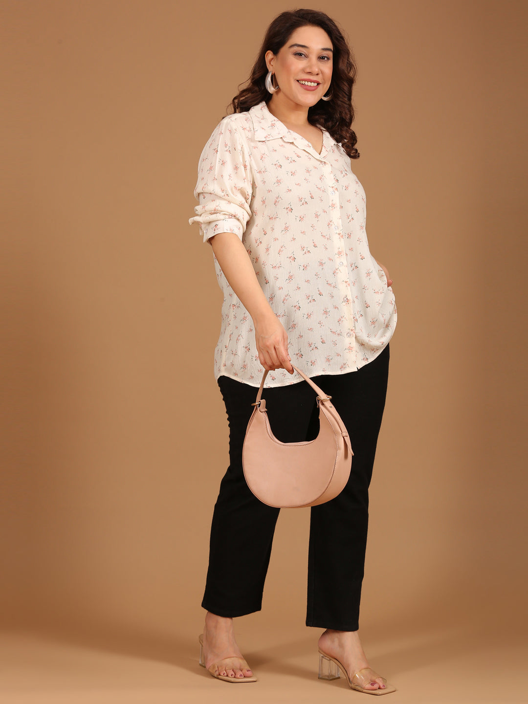 Off-White Floral Button-Down Shirt