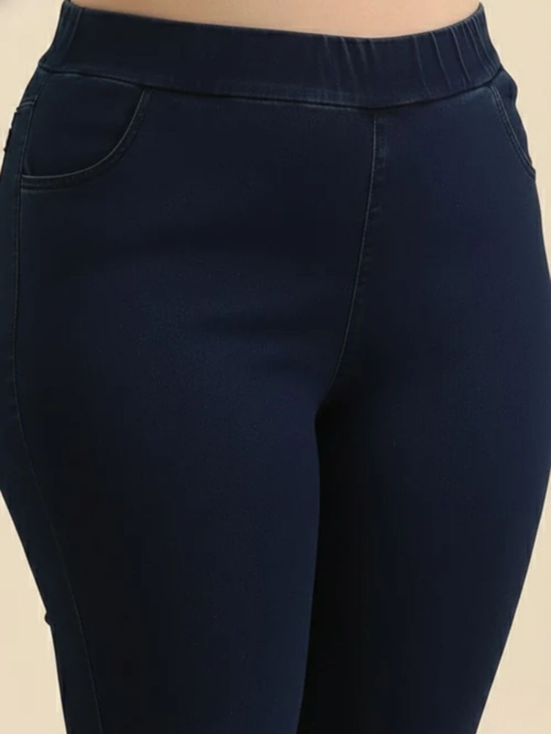 Solid Indigo Straight Fit Jeans