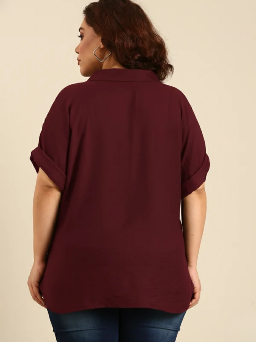Burgundy Viscose Shirt