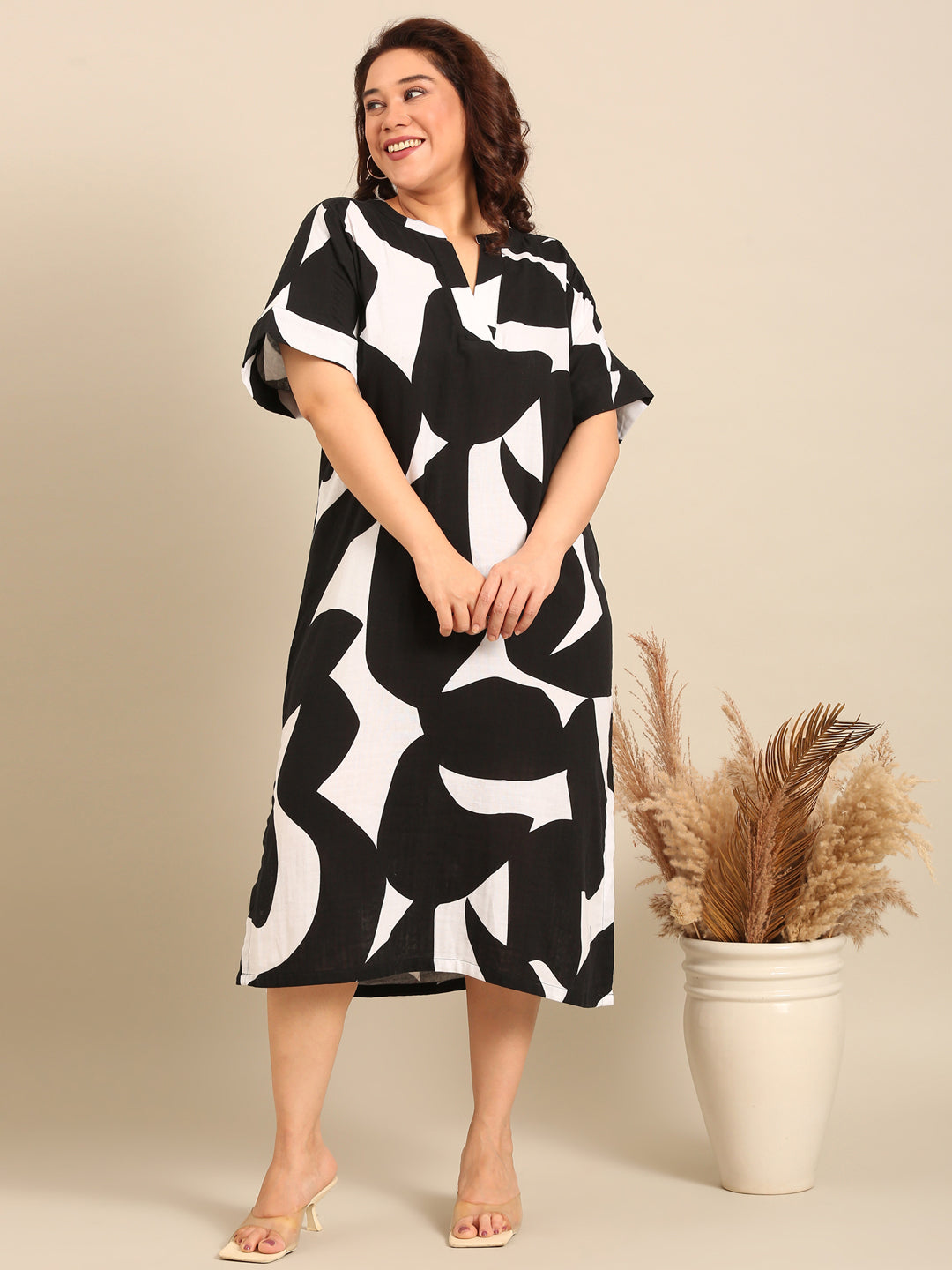 Cotton Drop Shoulder Maxi Dress