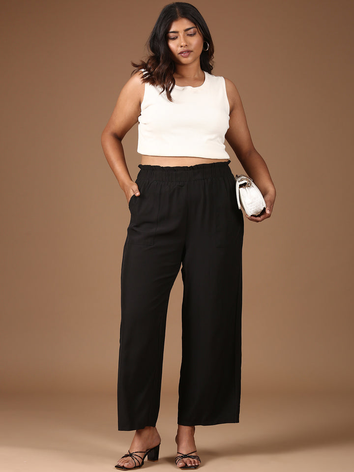 Black Wide Leg Trousers