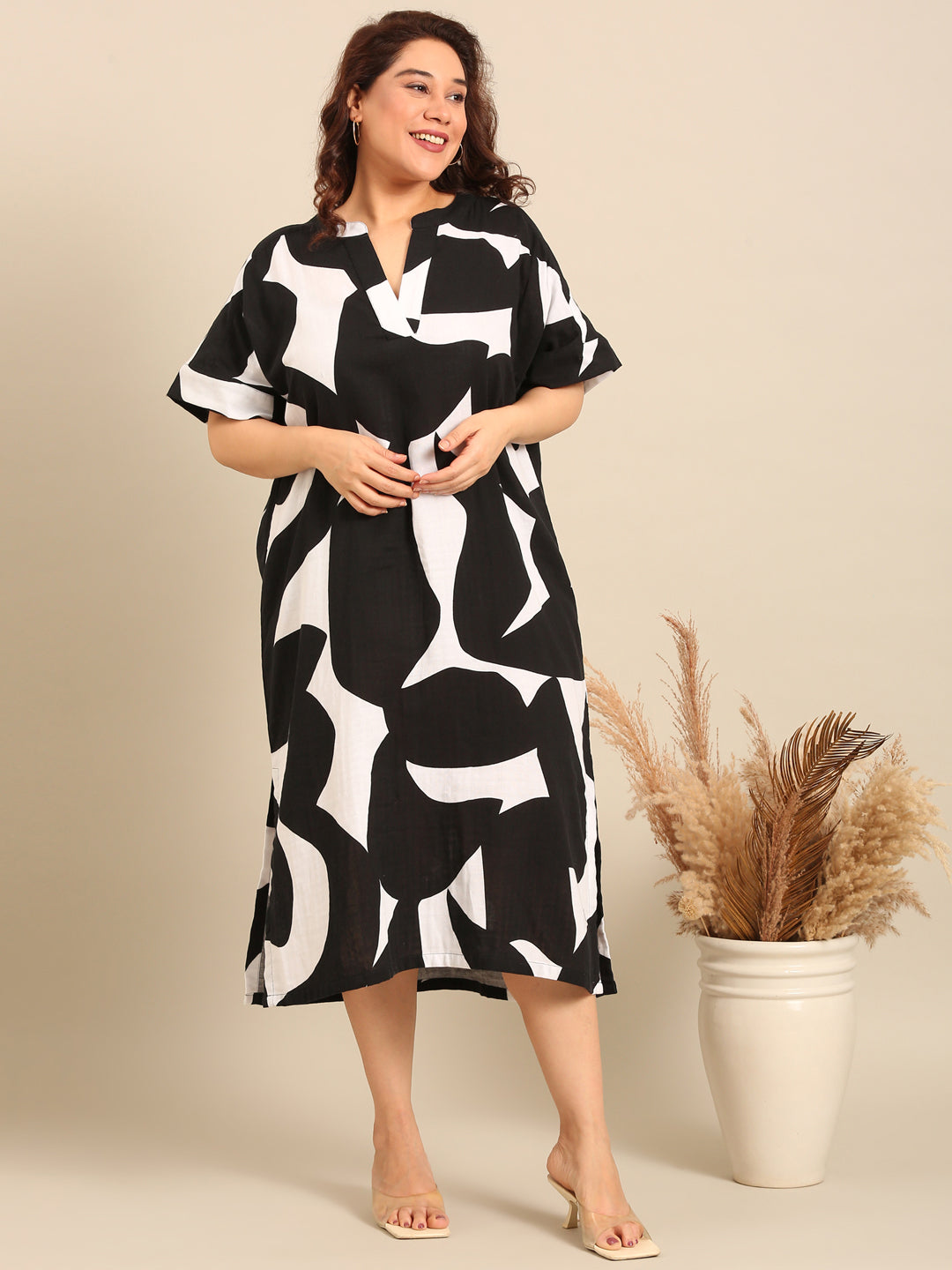 Cotton Drop Shoulder Maxi Dress