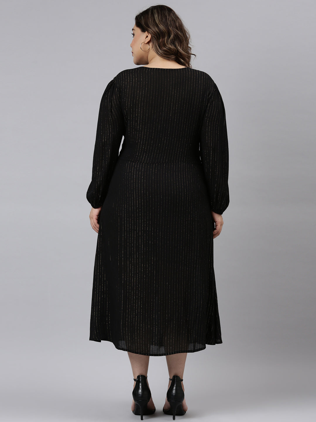 Products BLACK AND GOLD LUREX DRESS