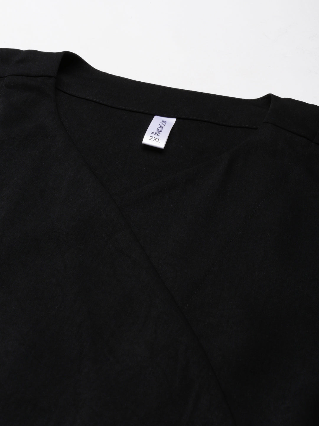 BLACK POLYESTER OPEN JACKET