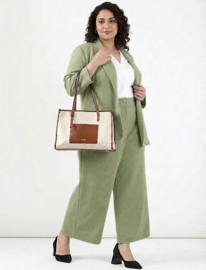 Green Scuba Crepe Formal Blazer