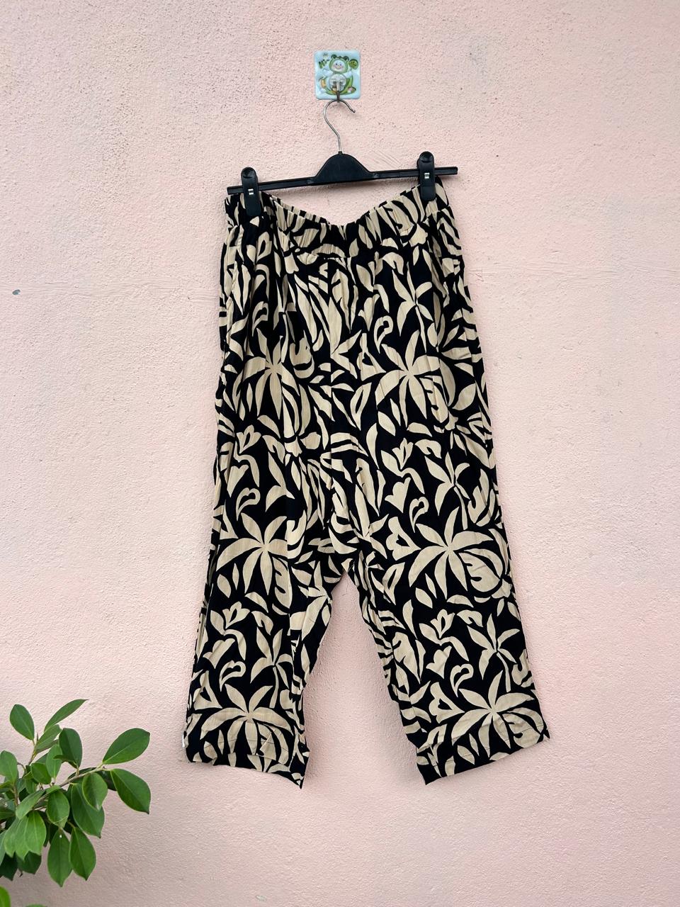 Beige & Black Cord Shirt and Pants Set (2 piece)2