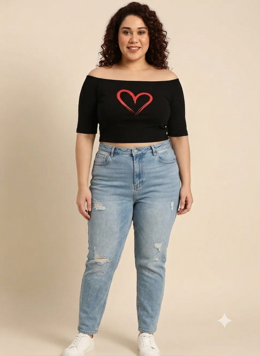 Black Off-Shoulder Top