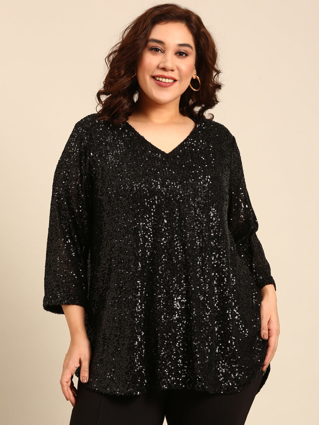 Black Sequin Top