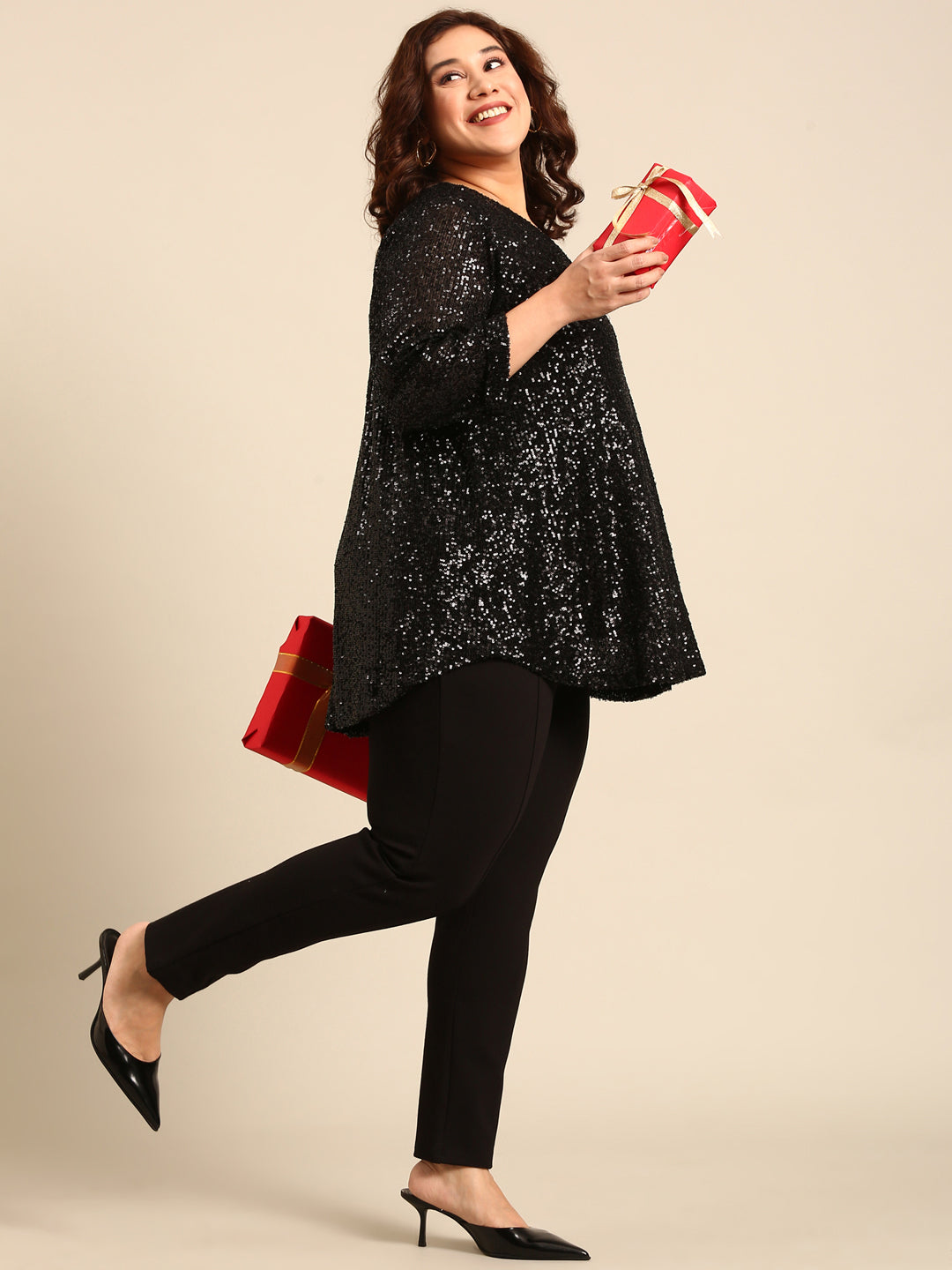 Black Sequin Top