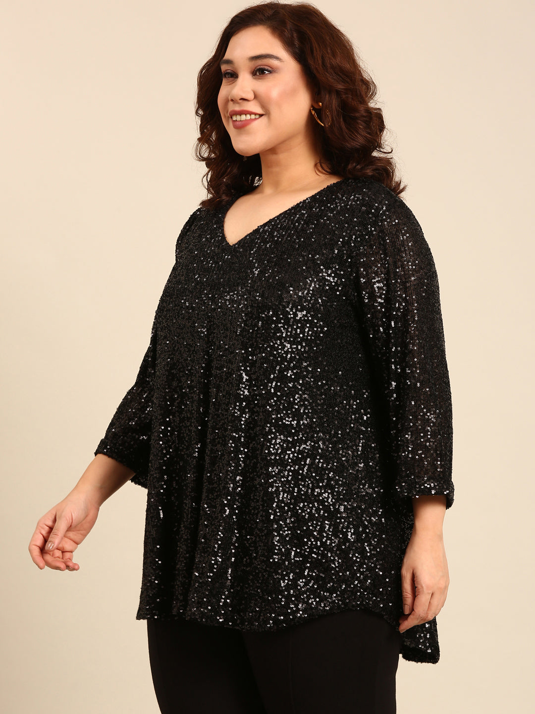 Black Sequin Top