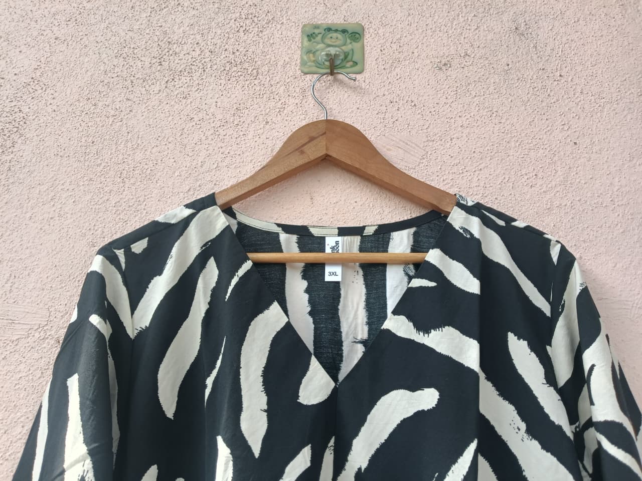 Black & White Abstract Print Tunic