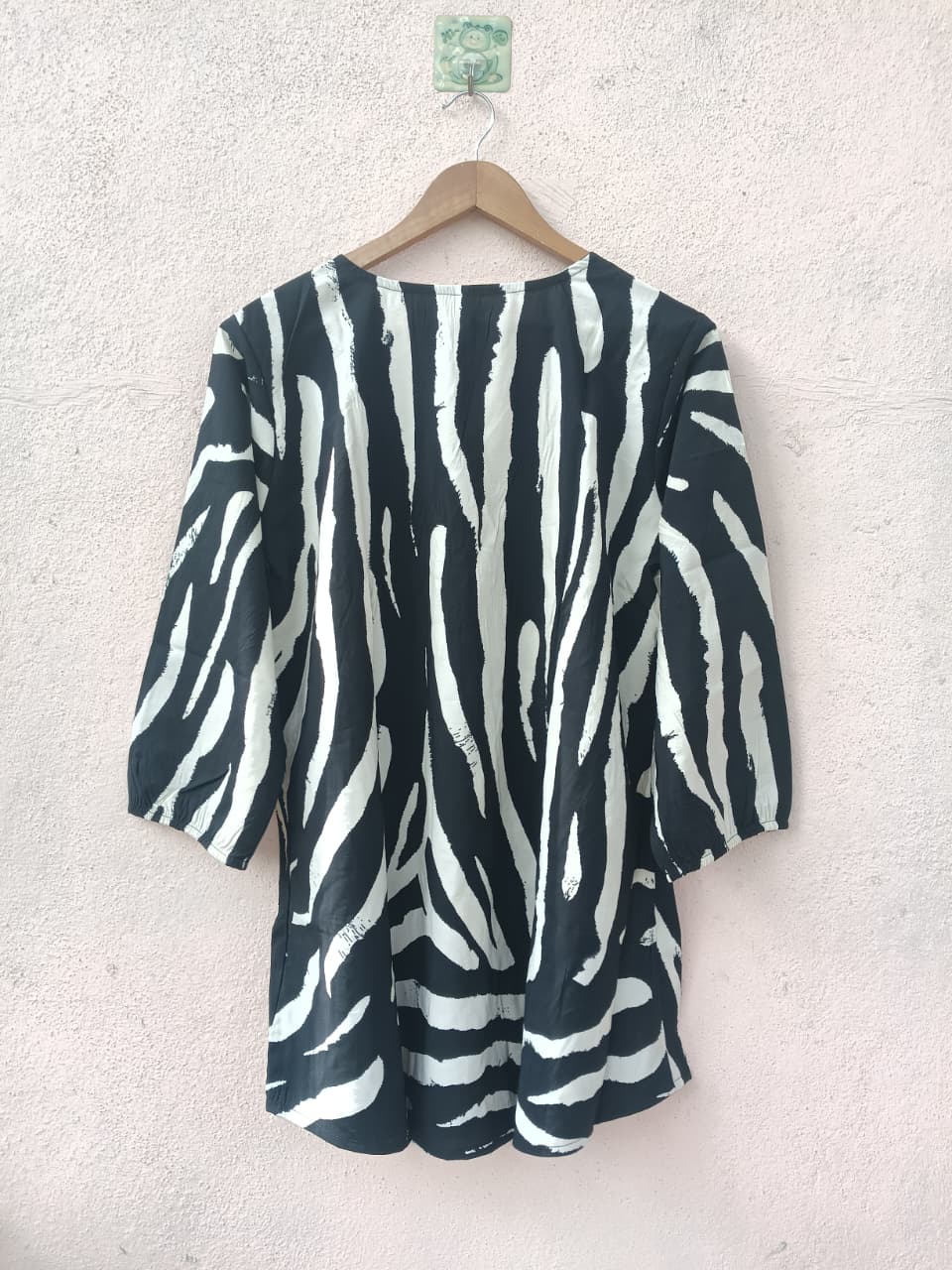 Black & White Abstract Print Tunic
