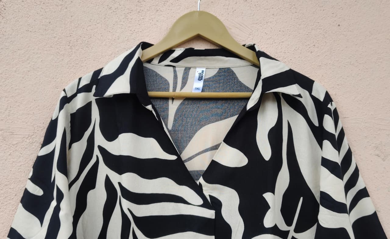 Black & White Printed Dress