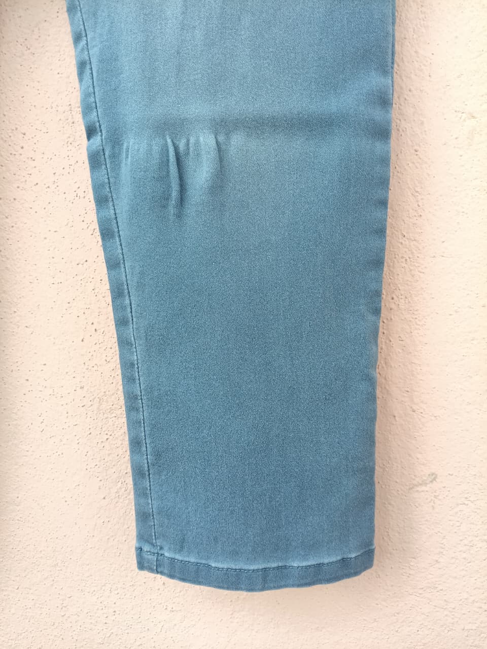 Blue High-Waist Elasticated Jeans