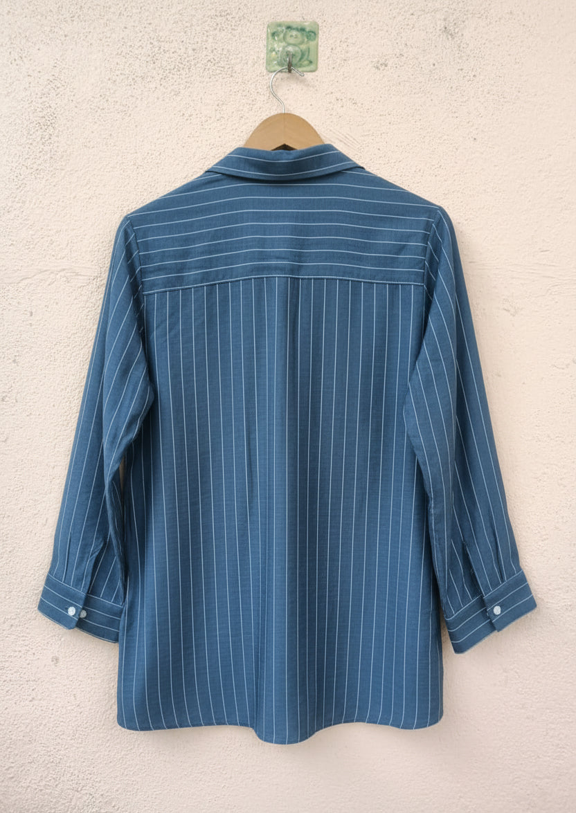 Blue Stripe Button-Down Shirt