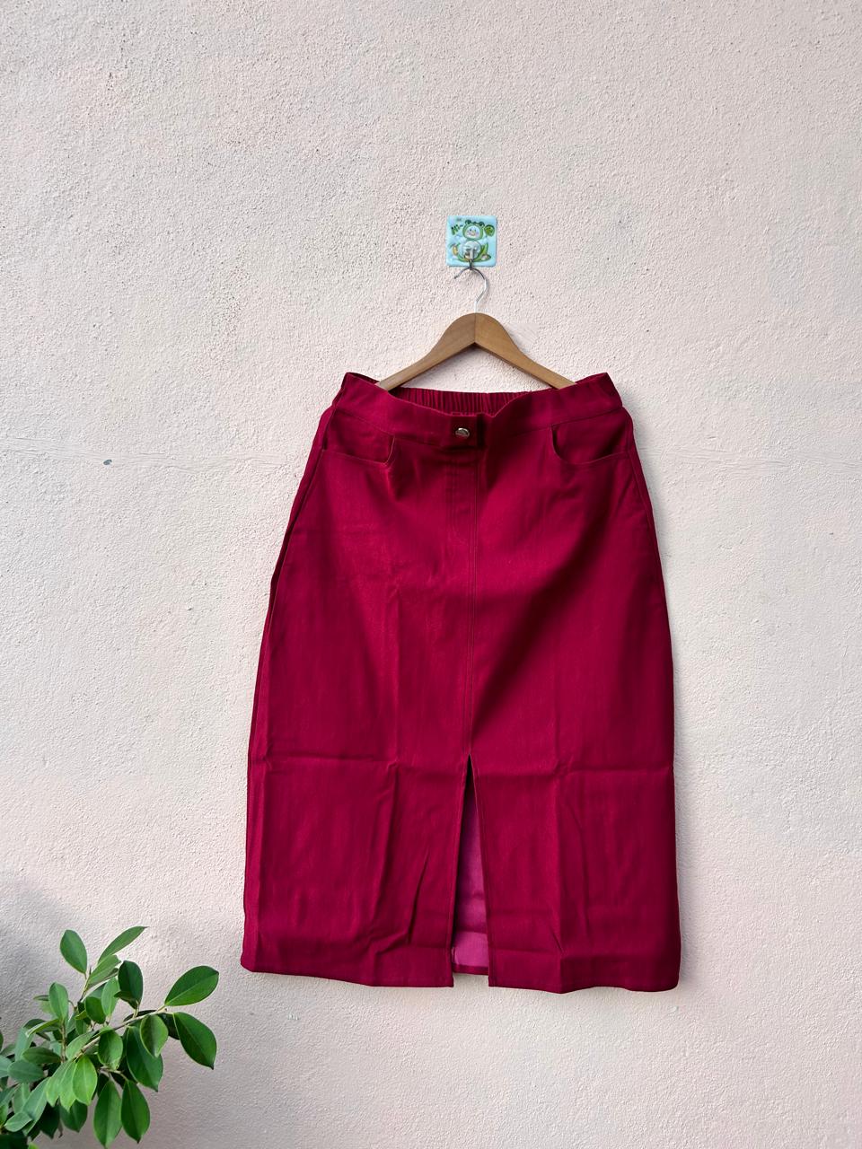 Burgundy Skirt