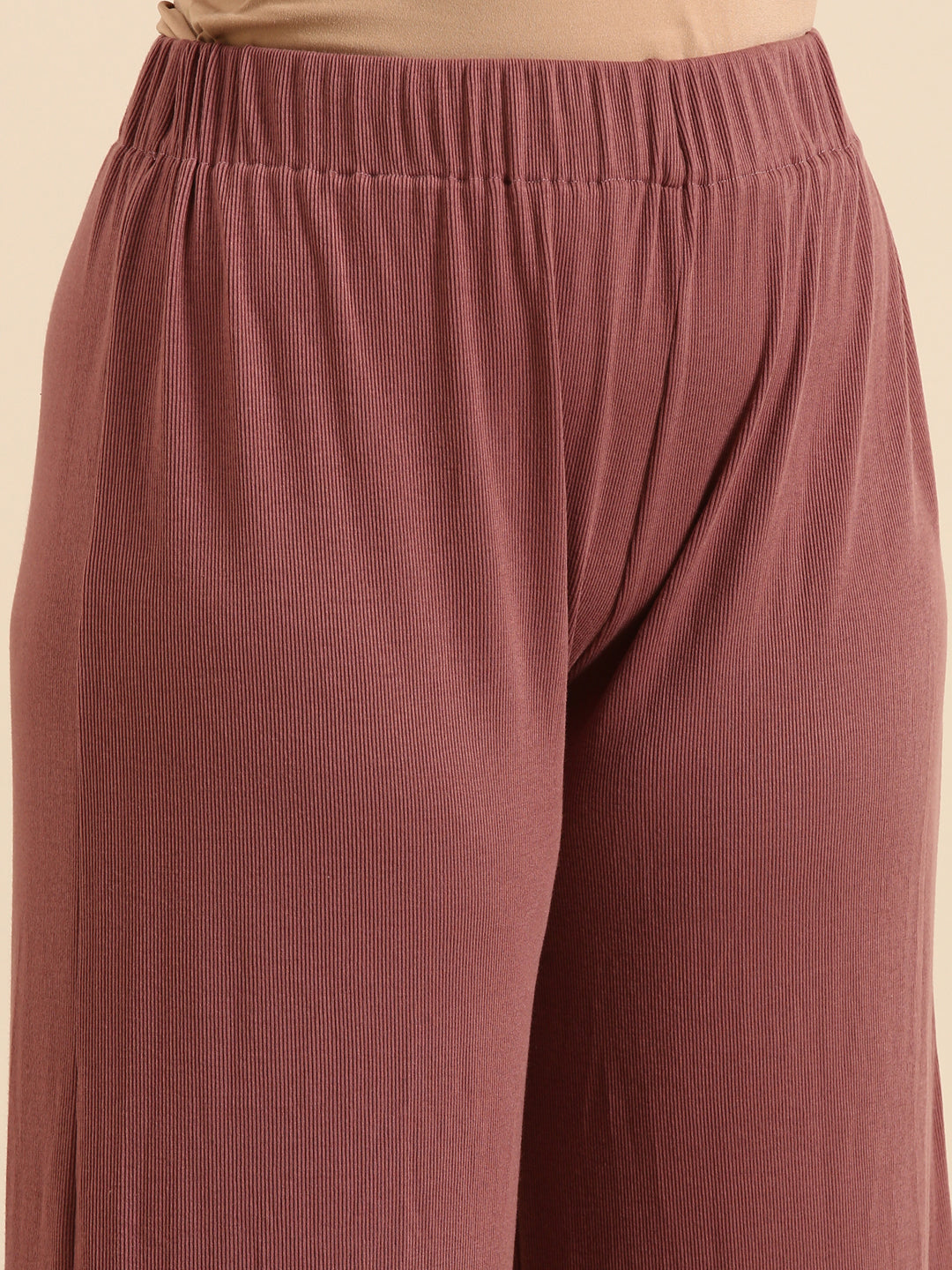 Dust Rose Rib Comfy Pants
