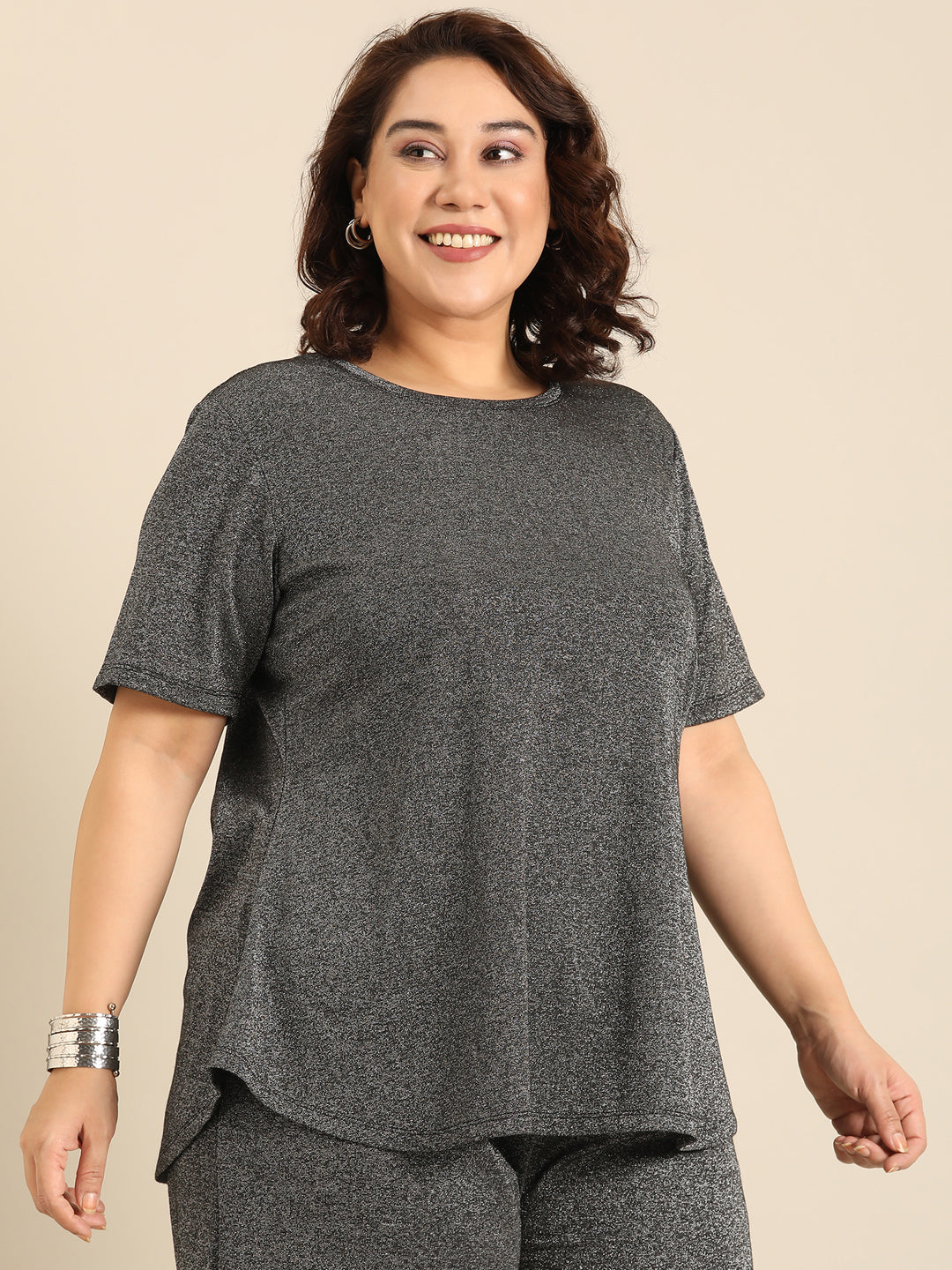 Black Shimmer Co-ord Set (2 Piece)