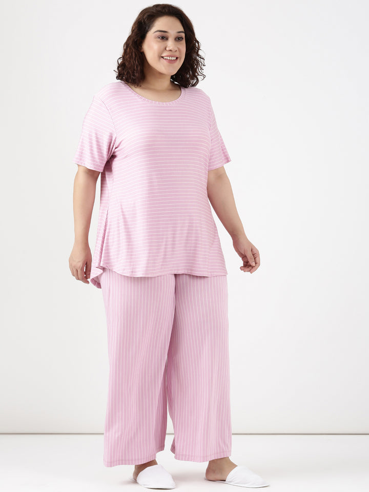 Pink Stripe Comfy Co-ord Set (2 Piece)