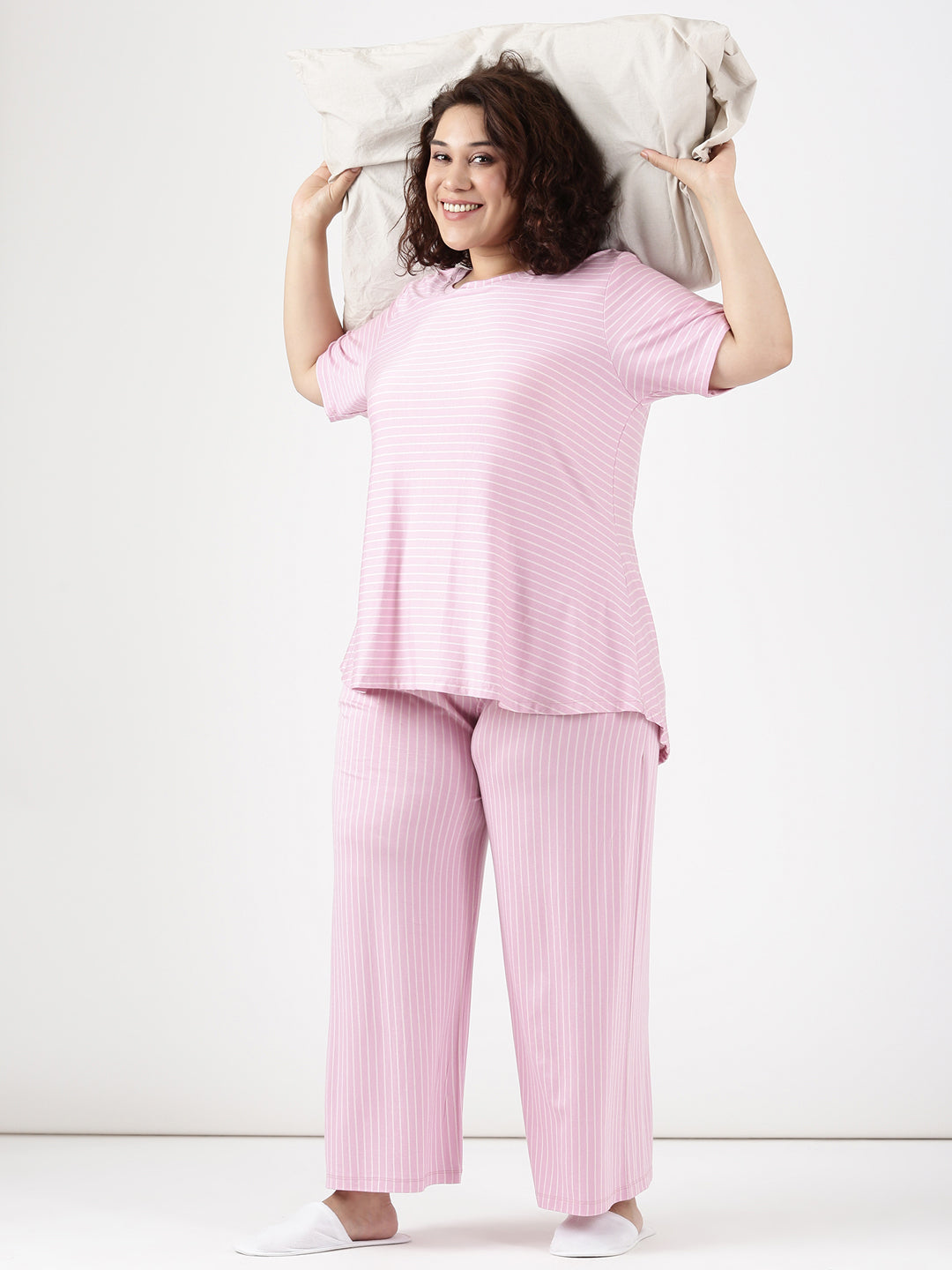 Pink Stripe Comfy Co-ord Set (2 Piece)