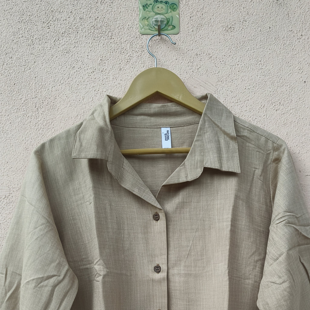 Classic Beige Solid Shirt
