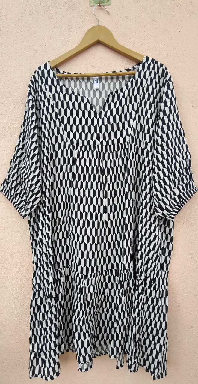 Classic Black and White Dress