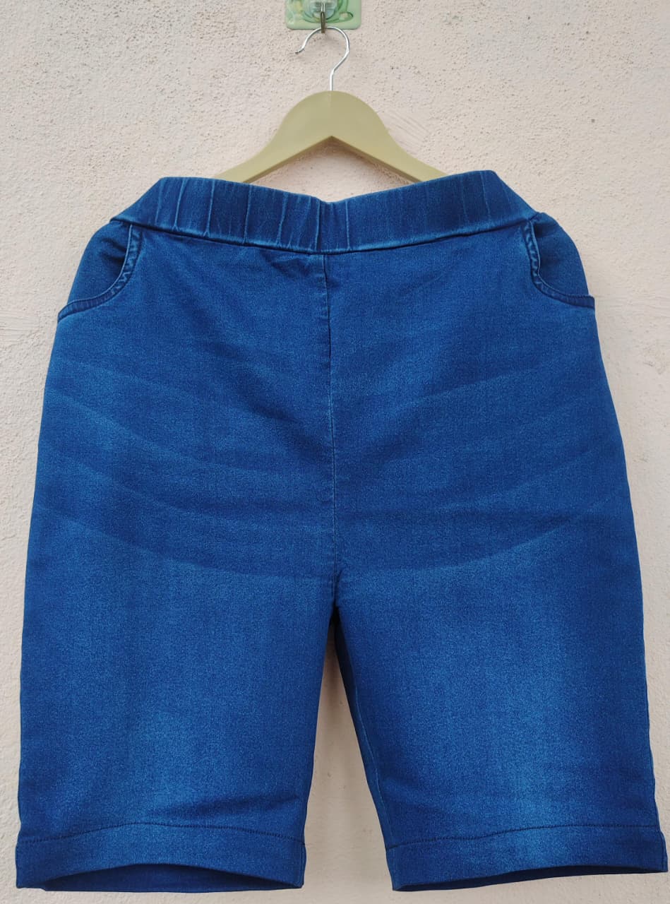 Classic Navy Denim Shorts