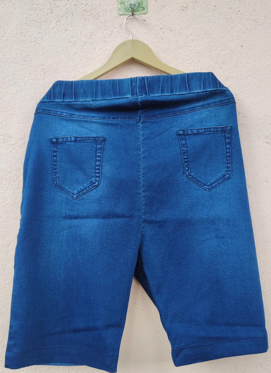 Classic Navy Denim Shorts