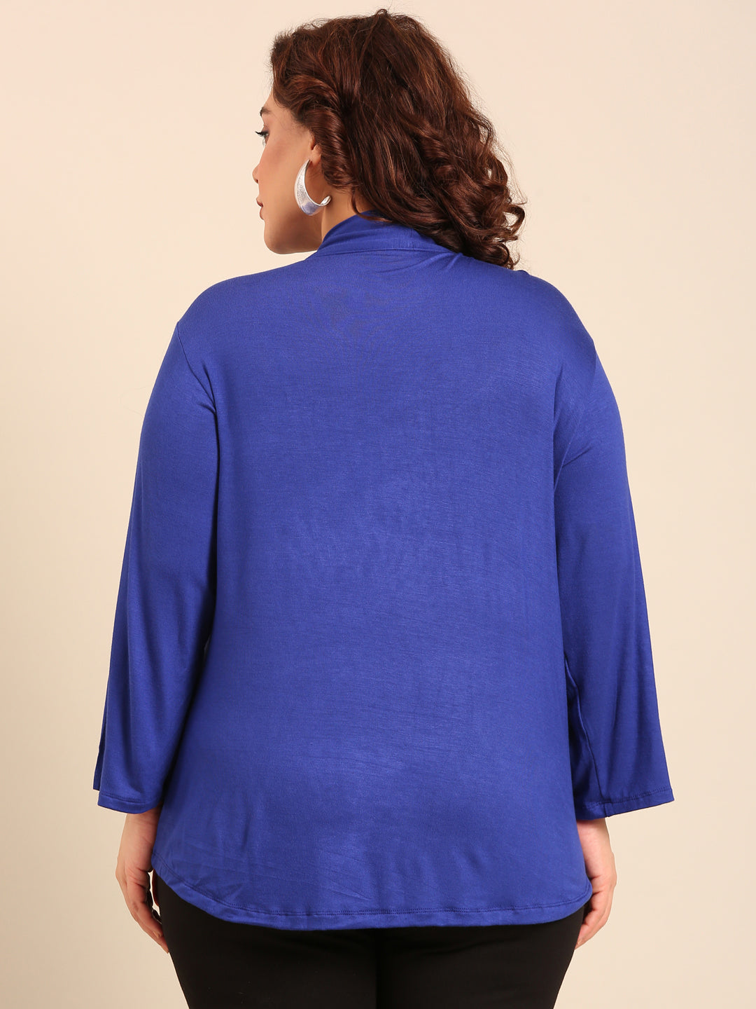 Cobalt Blue Jersey Overlap Top