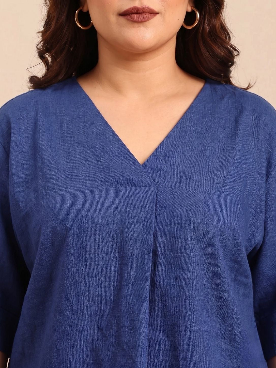Cobalt Drop Shoulder Top
