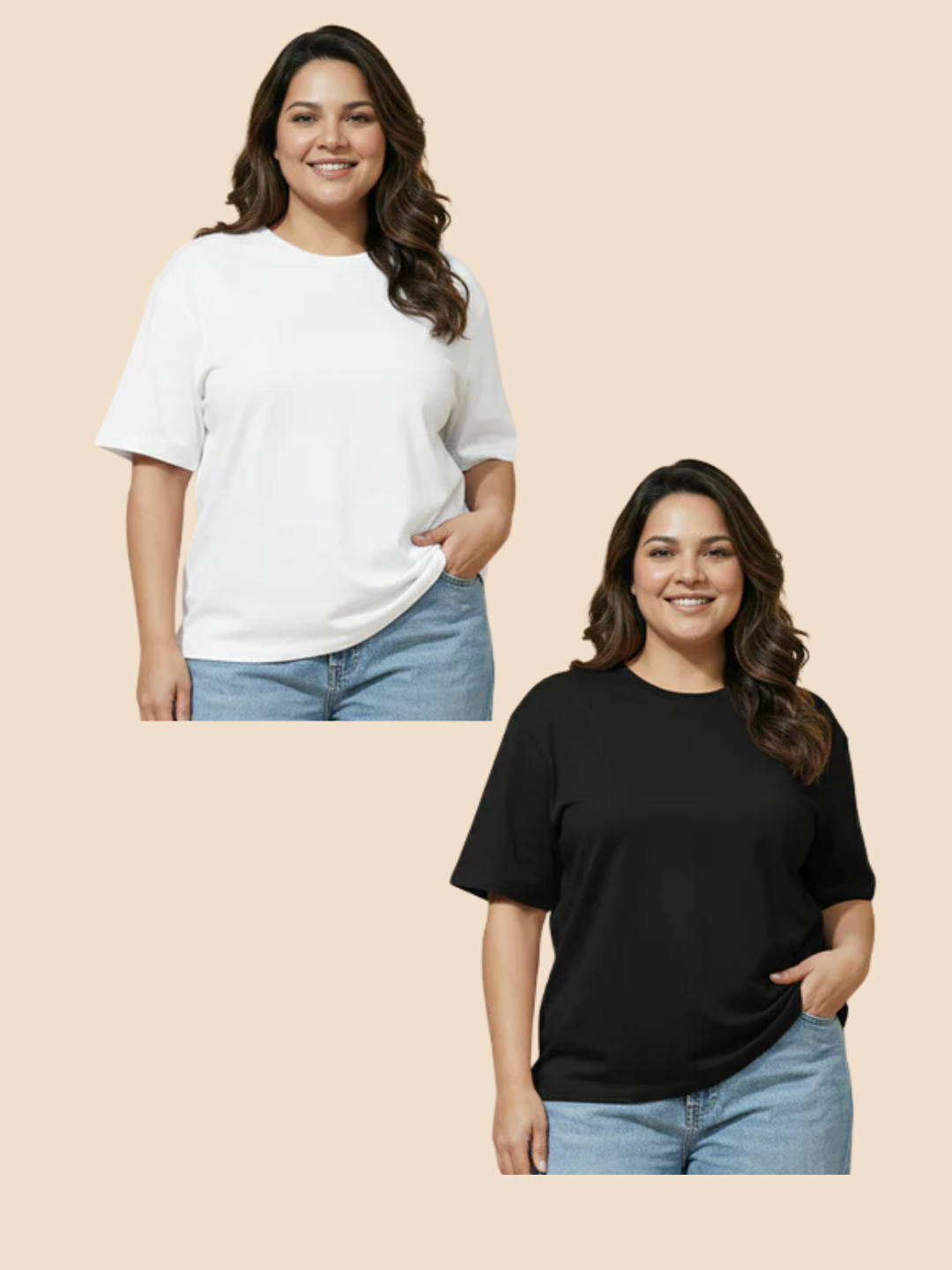 Oversized T-Shirt Combo-Pack of 2