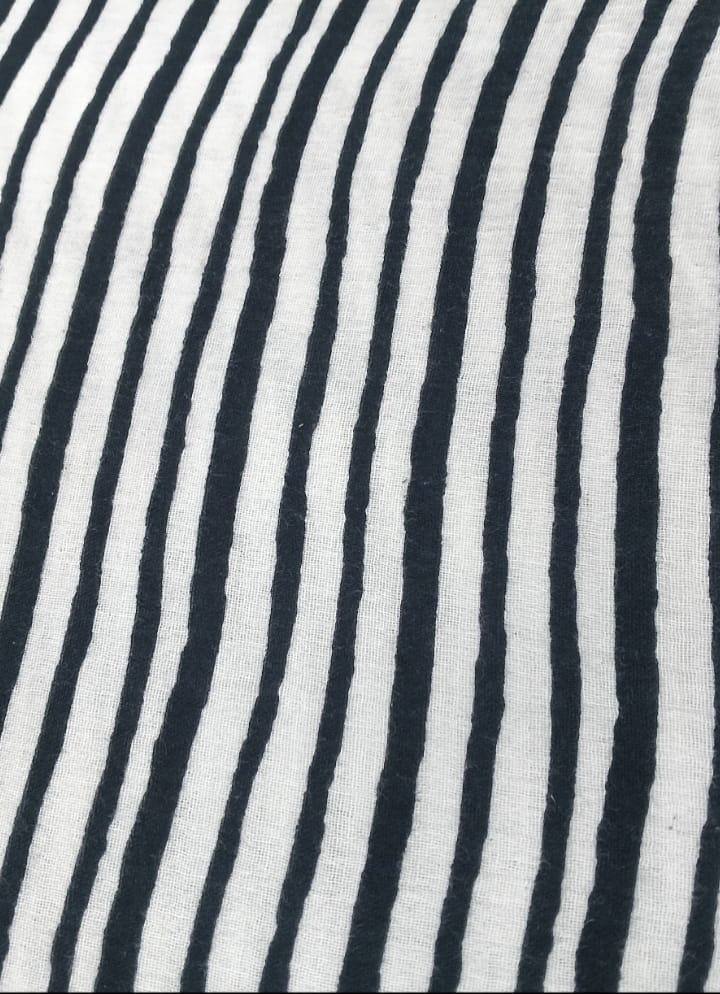 Cotton Striped V-Neck Top