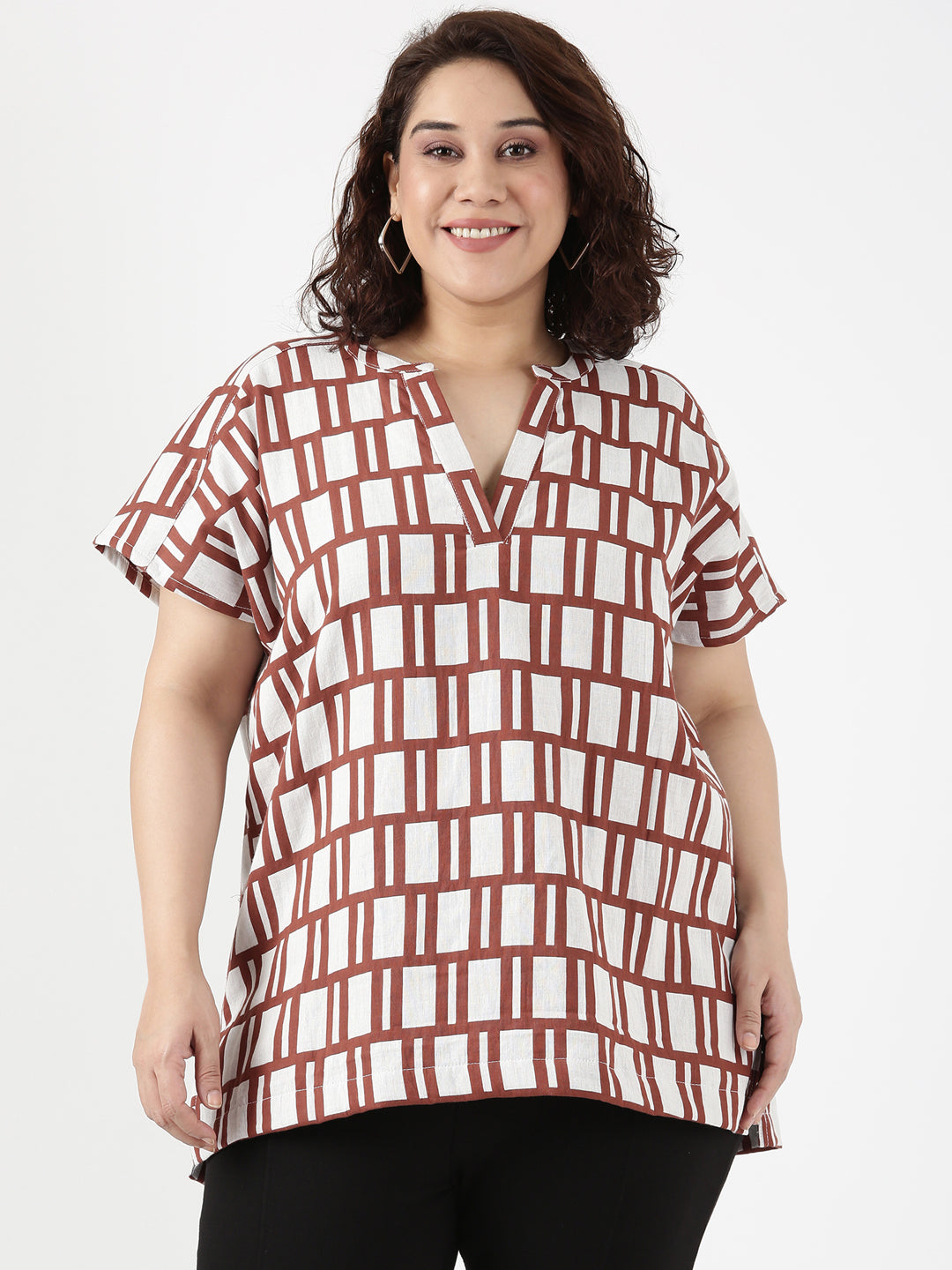 Cotton V-Neck Tunic