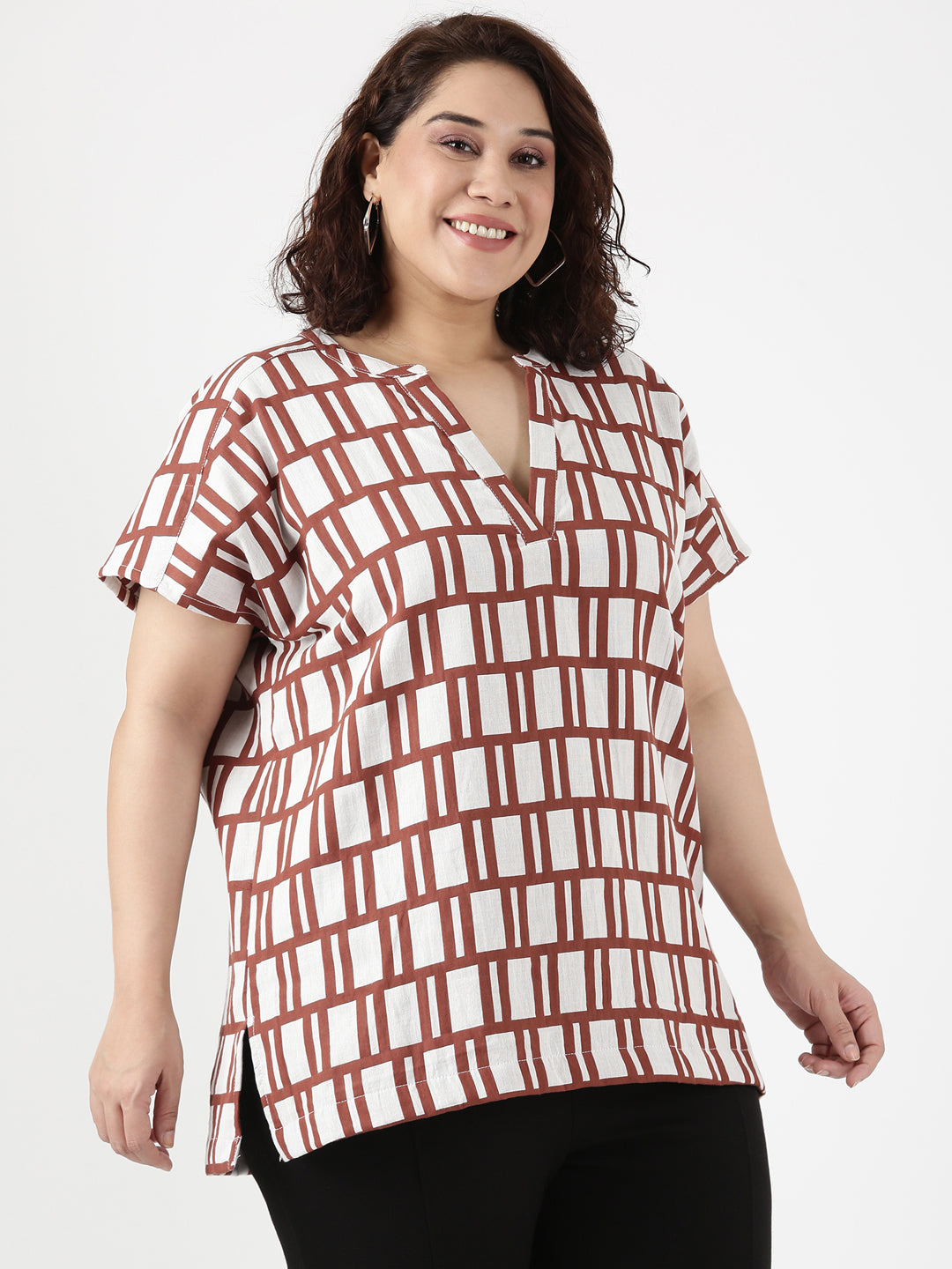 Cotton V-Neck Tunic