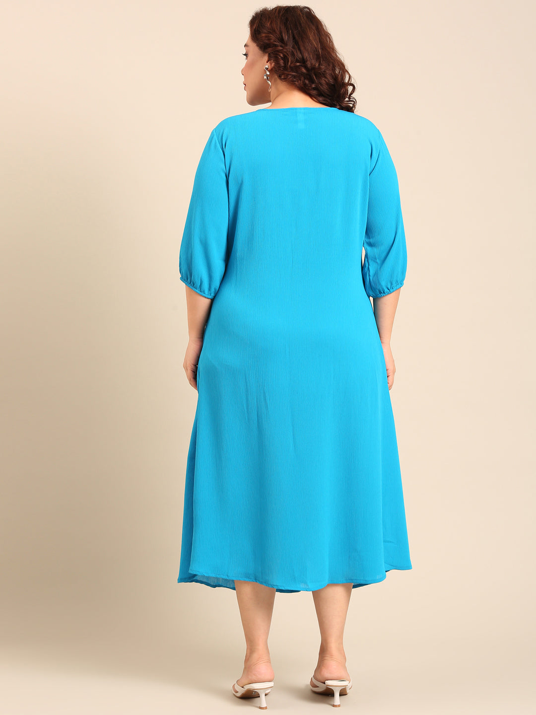 Cobalt Crepe Maxi Dress