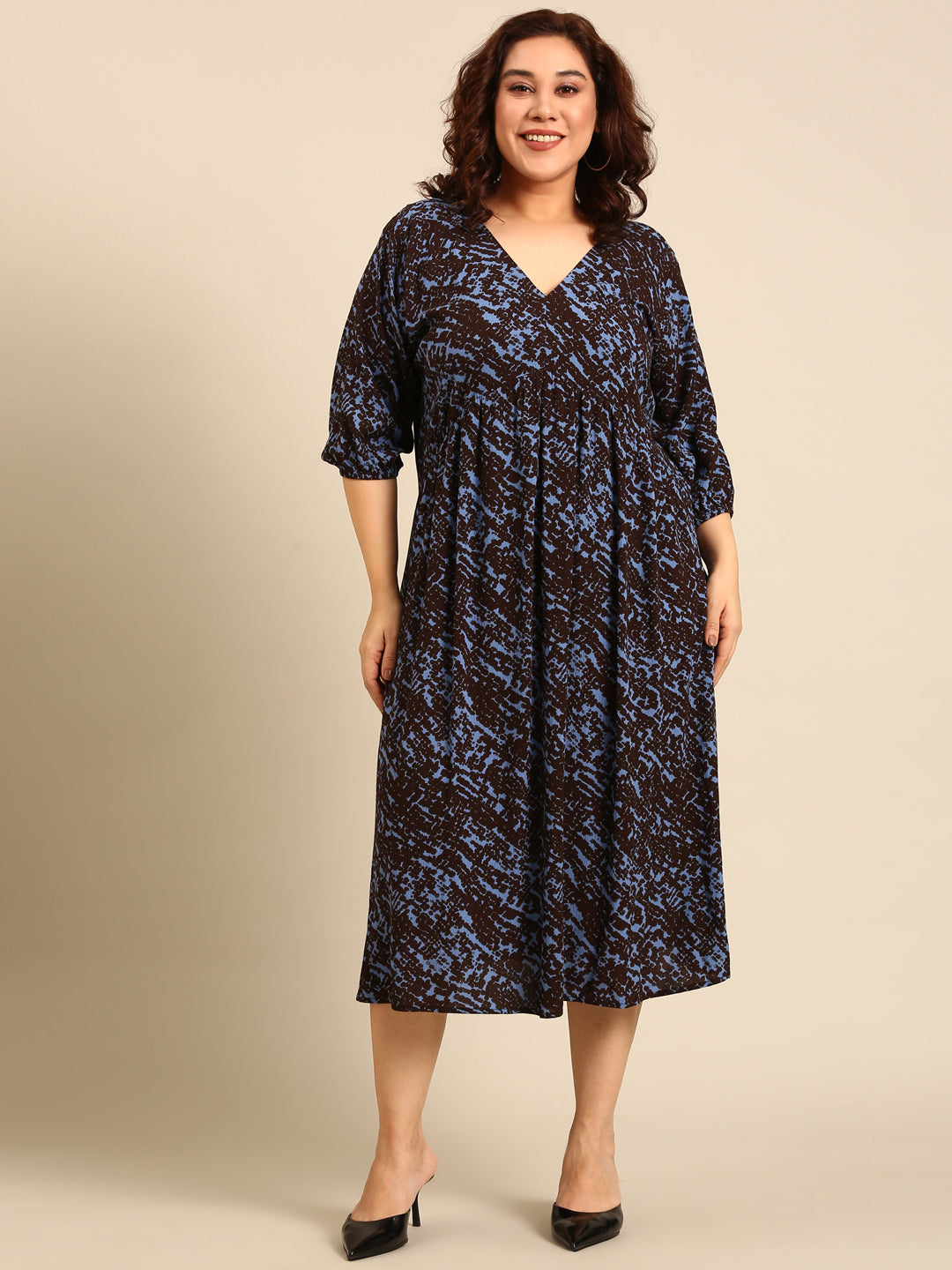 Classic Printed Maxi Dress