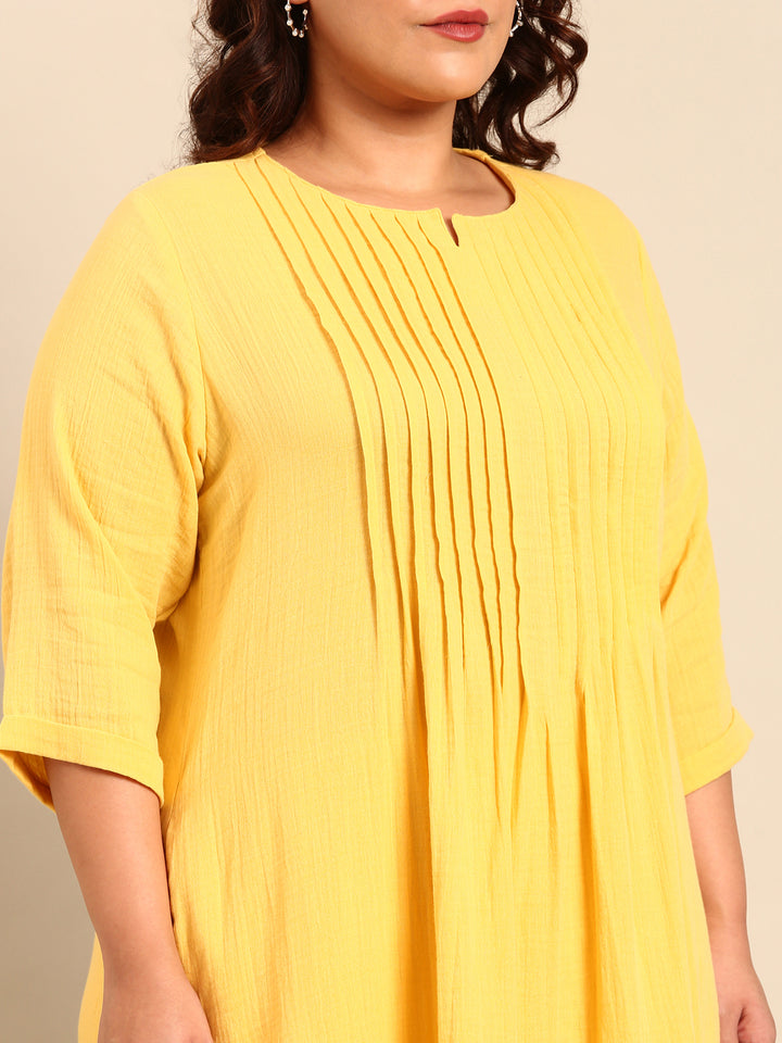 Cotton Pintucked Kurta