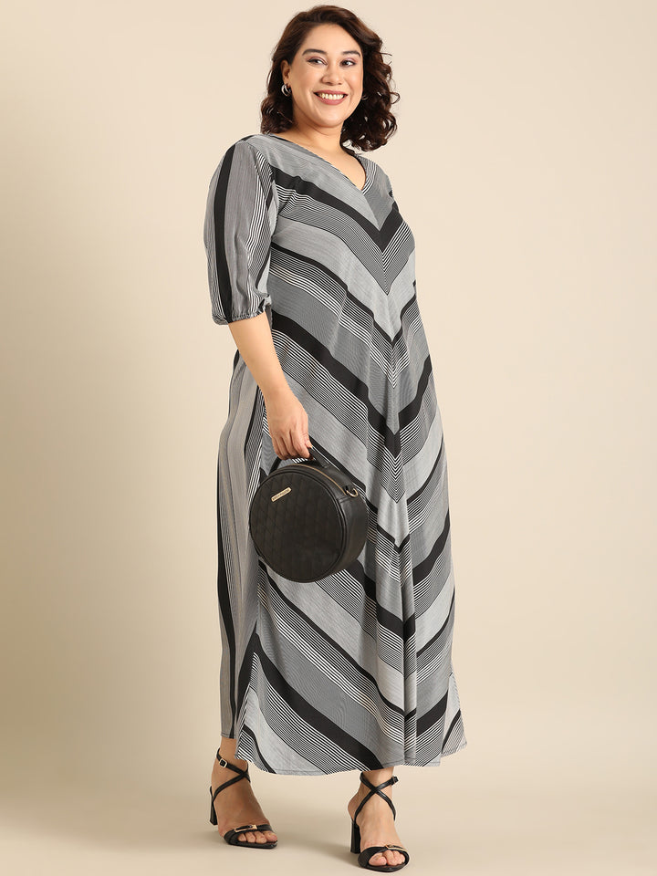 Black And White Stripe Dress