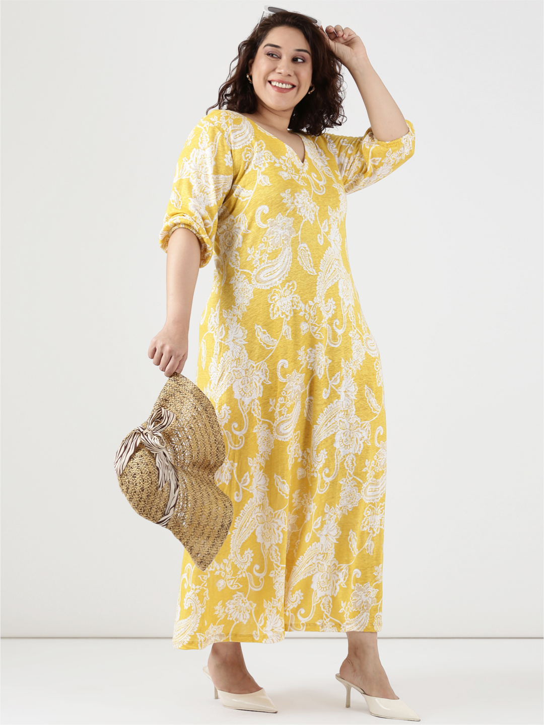 Yellow Paisley Dress
