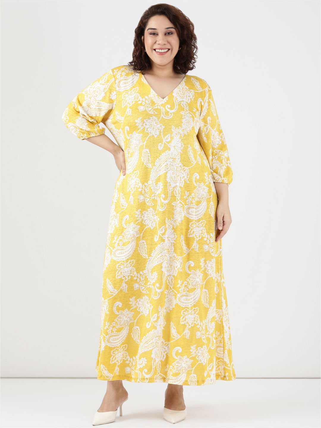 Yellow Paisley Dress