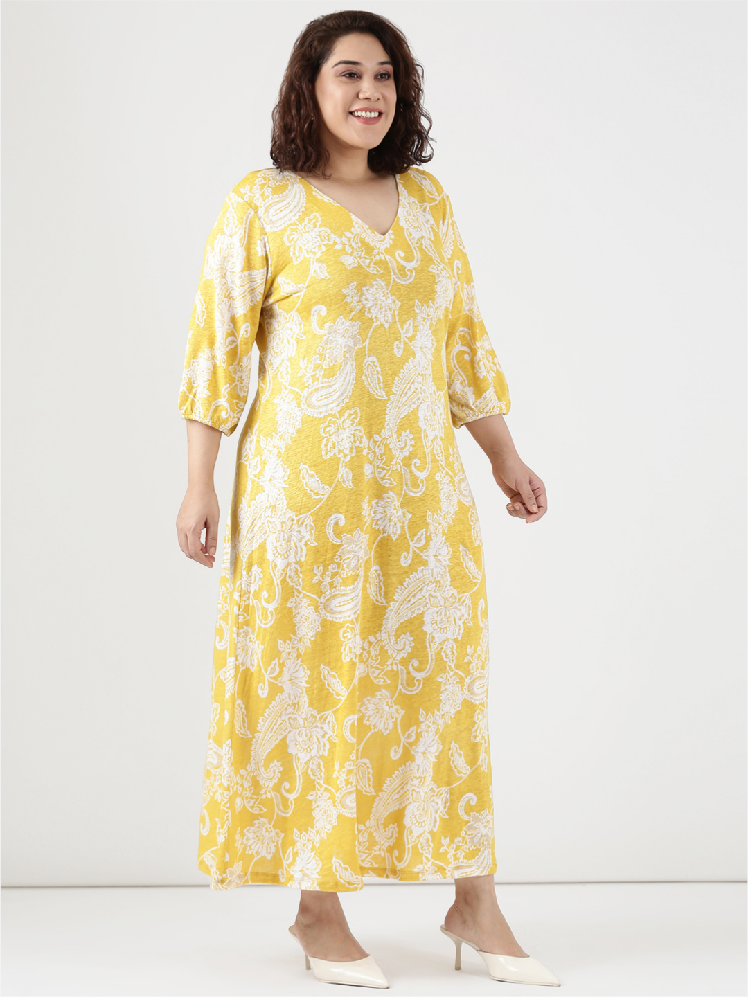 Yellow Paisley Dress