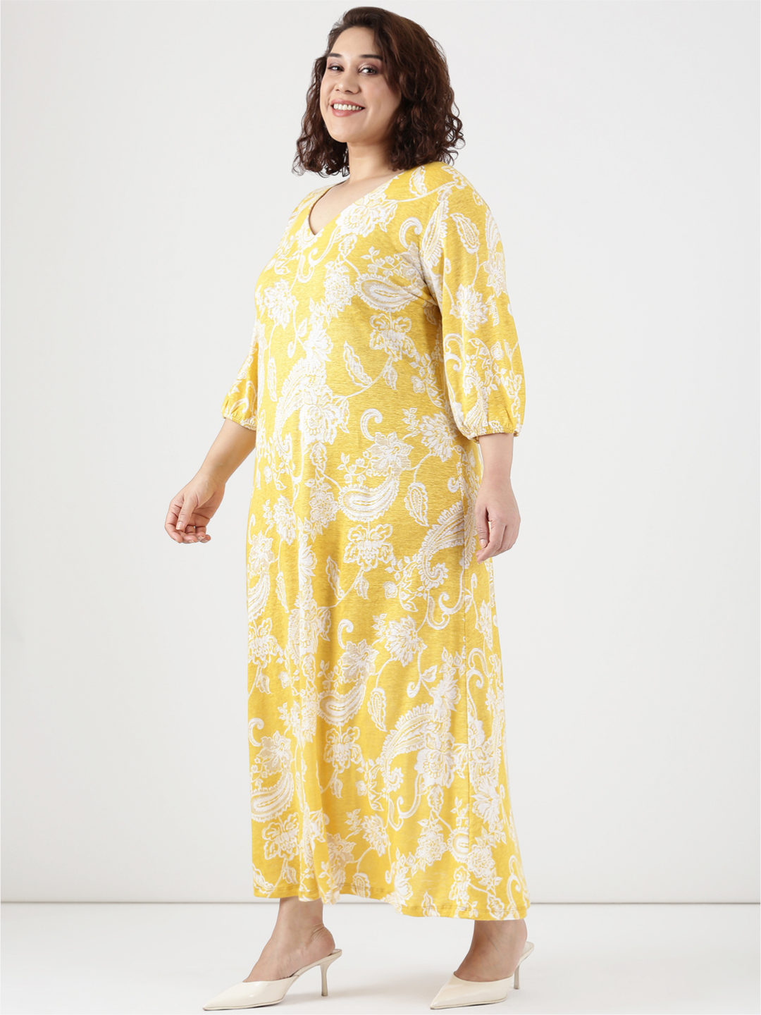 Yellow Paisley Dress